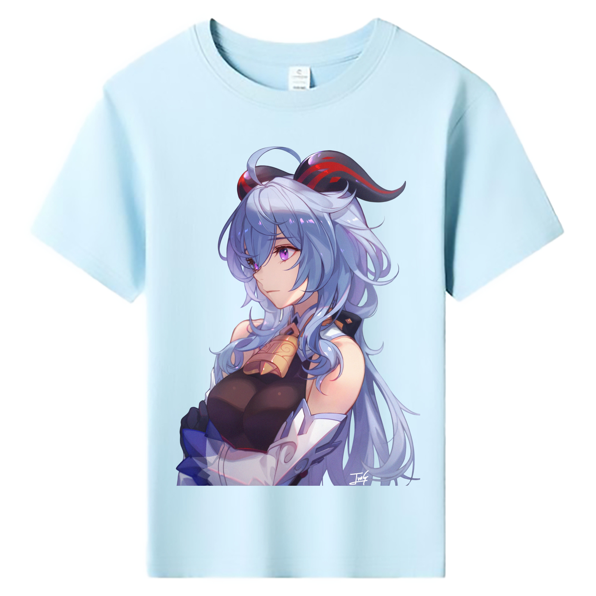 げんし神 甘雨 かんう genshin Ganyu 綿100％キッズTシャツ（フロントプリント）